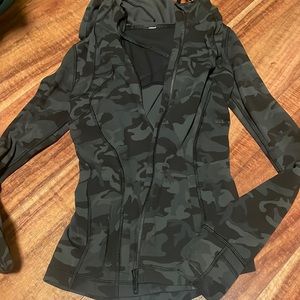 Define hooded jacket in camo green size 4, worn twice…runs small